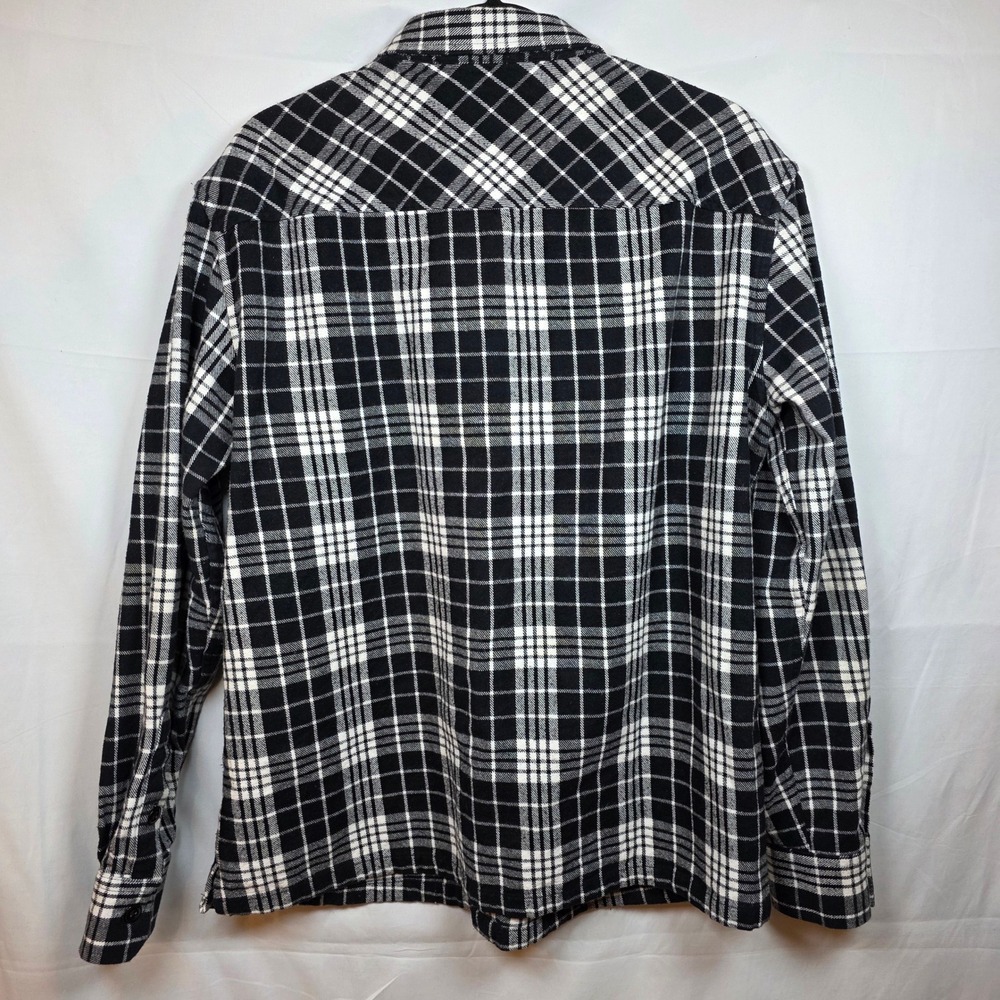 Slate & Stone Plaid Flannel Button Down‎ XL Black White Long Sleeve RN139748 - Picture 2 of 9